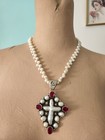 Ronnie Willie Navajo Freshwater Pearl Cross Pendant Necklace  — photo 2