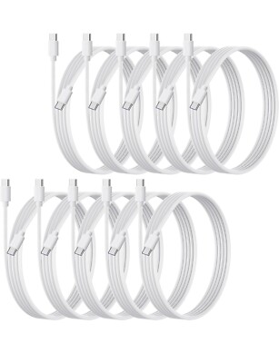 6ft USB-C to USB-C fast charging cable Compatible For Android / IPhone 15 (10pk)