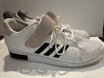 Adidas Power Perfect 3 Weightlifting Shoes White Mens Size 14 BD7158