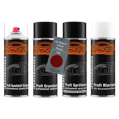 Autolack Spraydosen Set Kunststoff für Datsun Infiniti NAJ Alizarin Crimson Perl
