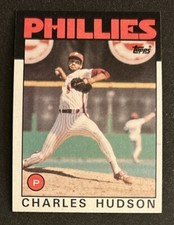 1986 Topps Charles Hudson Baseball Card #792 Phillies Pitcher VG O/C