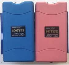 (2)Rechargeable Stun Gun With LED Light- Free Taser Holster, US Seller!