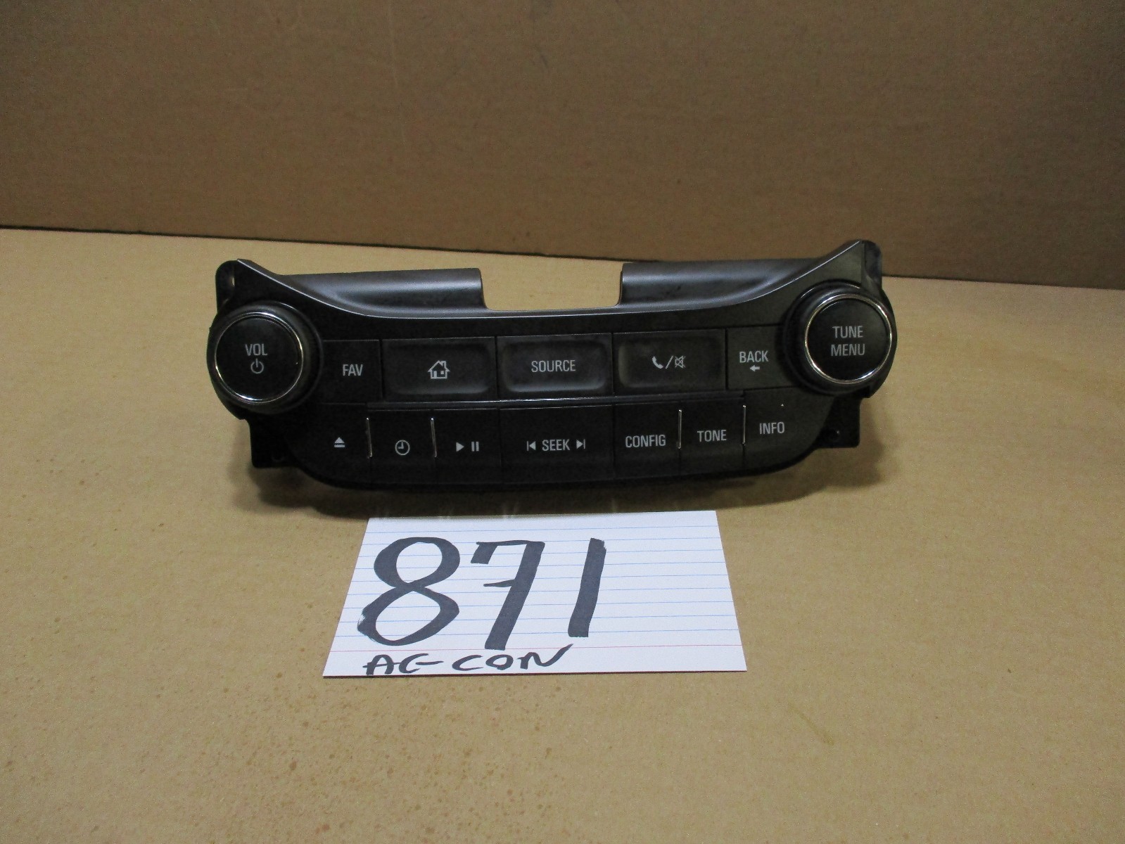 2014 2015 Chevrolet Malibu Radio Control Panel Used Stock #871-AC 