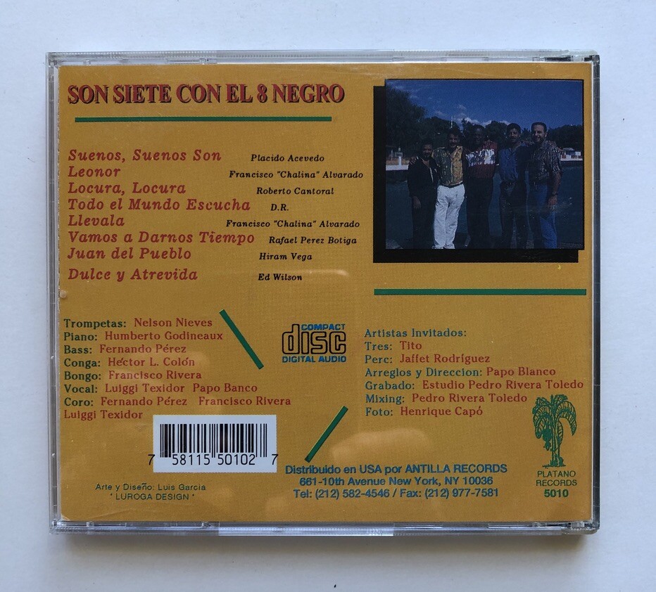 Son Siete Con El Ocho Negro Si Te Gusta La Salsa PLATINO CD 5010