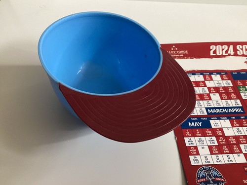 PHILLIES 2024 MAGNET SCHEDULE & RETRO BLUE/MAROON ICE CREAM HELMET HAT SGA - Picture 3 of 3