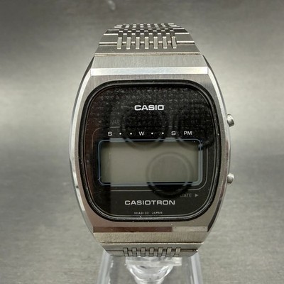 Casio Casiotron Watch Men 32mm Digital Daydate Oval 49CS-35 Vintage PARTS