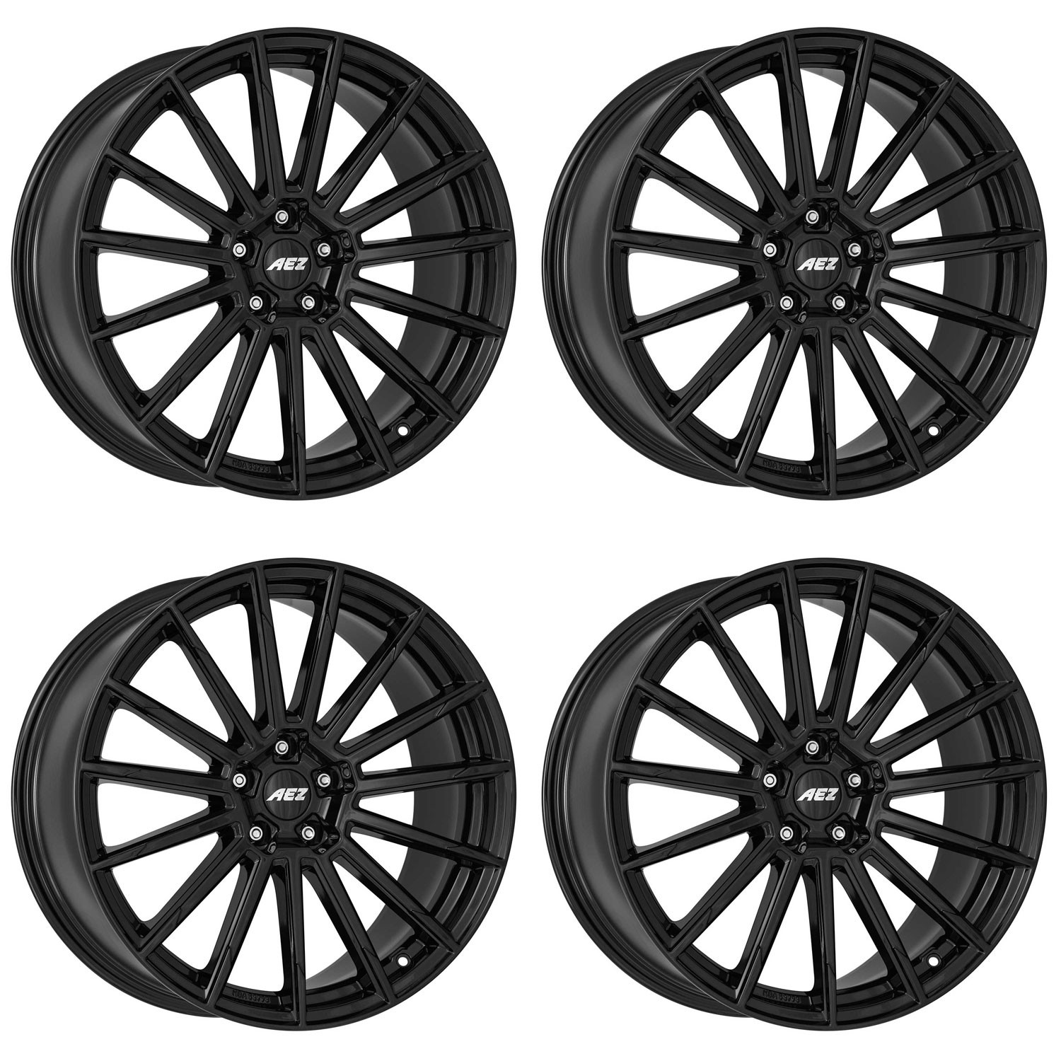 4 AEZ Atlanta black Wheels 7.5Jx18 5x112 for Skoda Karoq Octavia Superb Yeti