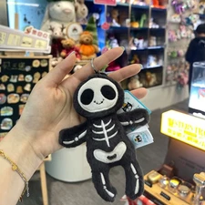 Jellycat Skeleton Bob Bag Charm Fun Spooky Halloween Plush Keychain Doll Toys