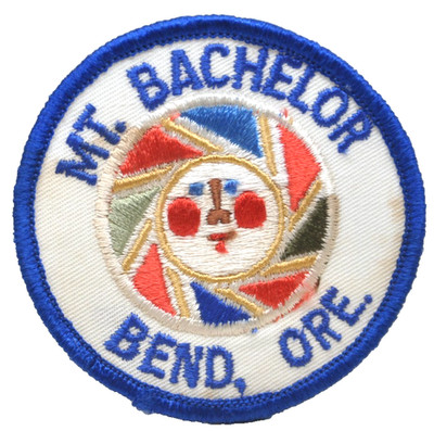 Vintage Mt. Bachelor Bend Oregon  Embroidered Ski Patch NOS 3'' Diameter Resort