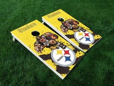 VINYL WRAPS Cornhole Board DECALS Pittsburgh Steelers 02 Burgh Bag Game Stickers