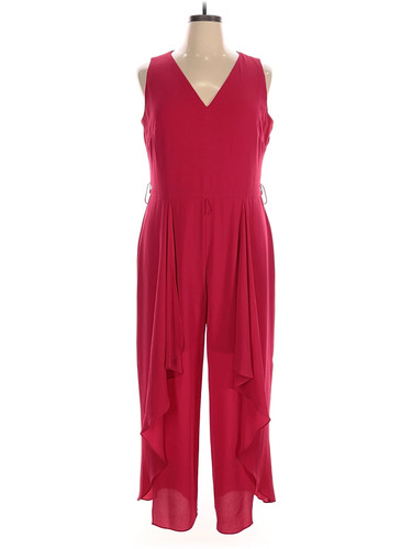 London Times Women Pink Jumpsuit 16