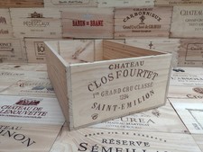 Wooden Wine Box Crate ~ Chateau Clos Fourtet 1994 ~ 12 bottle size. French