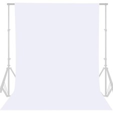 8FTx10FT White Photography Backdrop for Photo Booth, Video Recording, Parties