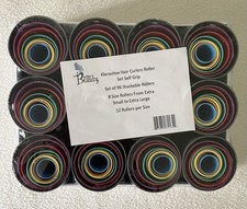 Kleravitex Hair Curlers Roller Set of 96 Stackable Rollers 8 Sizes From XS To XL