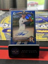 2025 Bowman Chrome Prospect Autographs Kevin Alvarez Blue Refractor 70/150 Auto