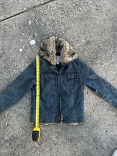 Vintage B.B. Dakota Faux Fur Hooded Denim Jac...