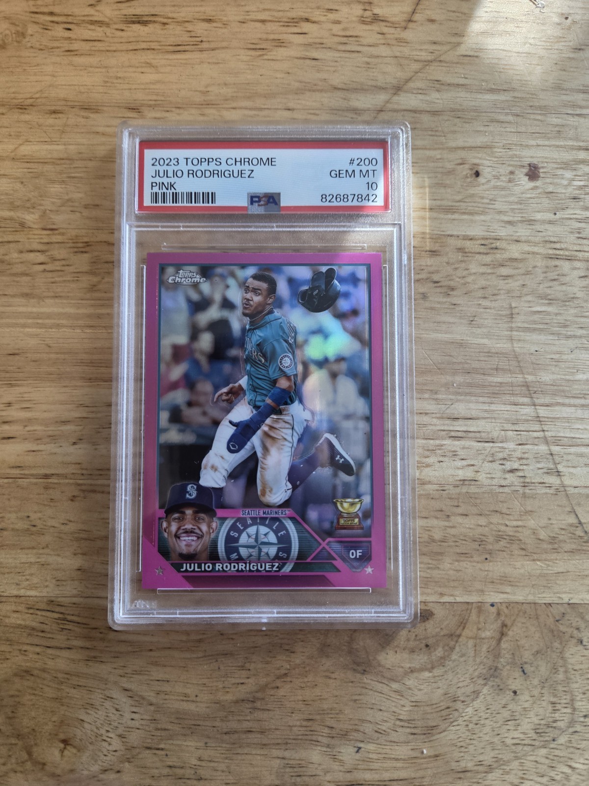2023 Topps Chrome - Julio Rodriguez #200 Pink Refractor