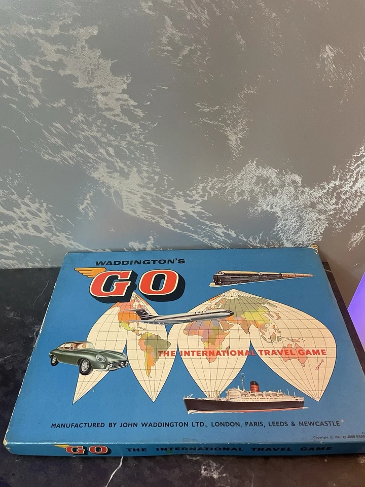 Vintage Waddingtons Go The International Travel Board Game 1960's 1961 Complete - Image 2 of 4