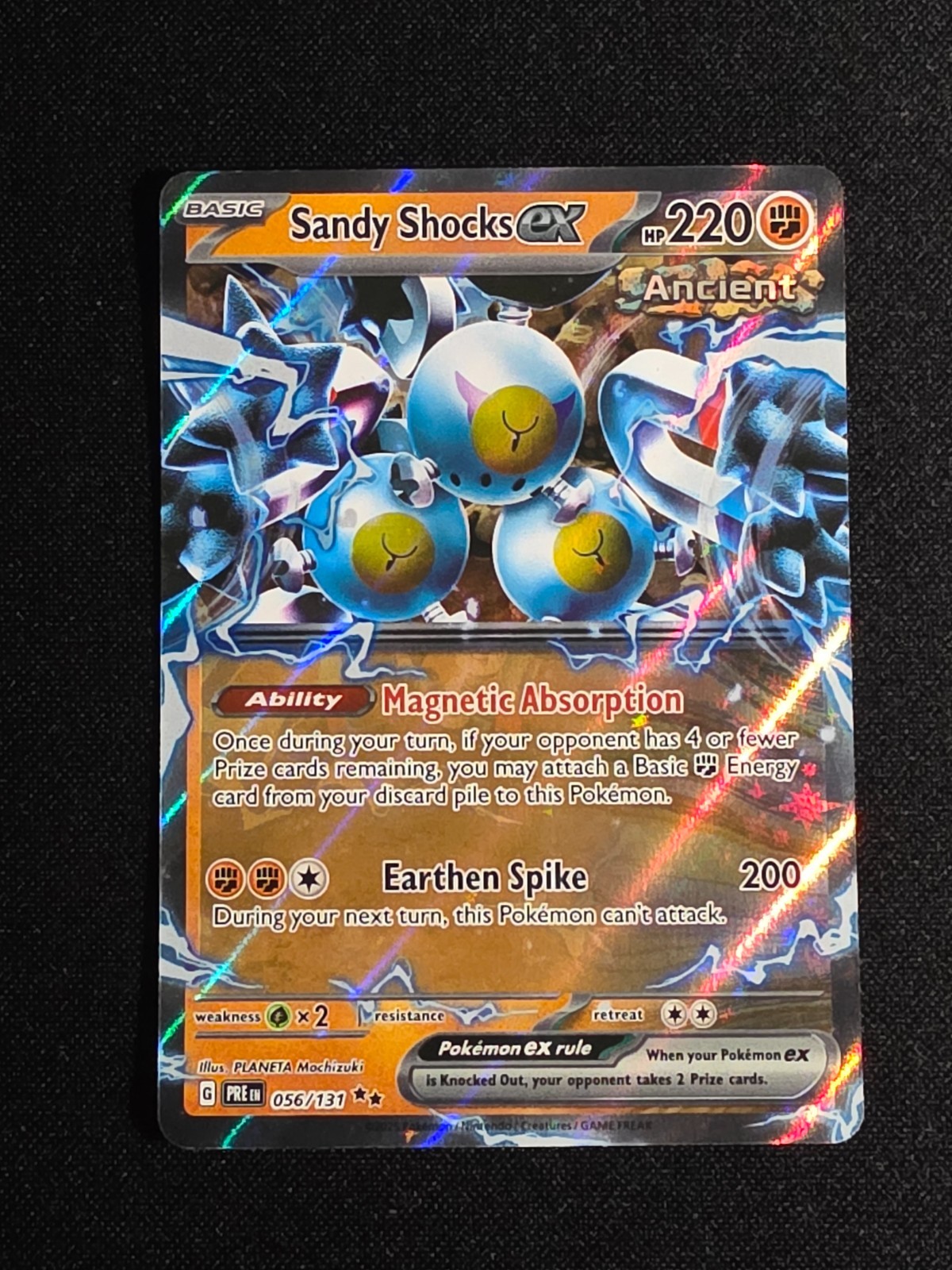 Pokémon Prismatic Evolutions Sandy Shocks EX 056/131 Holo Double Rare NM