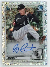 2020 BOWMAN DRAFT CHROME GARRETT CROCHET AUTO /71 SPARKLE REFRACTOR #CDA-GC