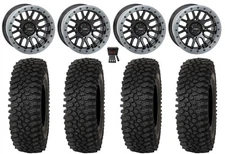 System 3 SB-9 Bdlk 15" Wheels Gloss Bk 35" Roctane ST Tires Can-Am Defender