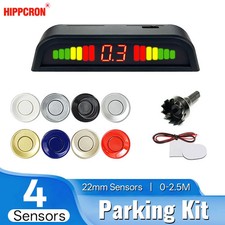 Car LED Parking Sensor Kit Backup Monitor Detector System With 22mm 4 Sensors