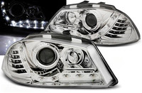 Scheinwerfer Paar Seat Ibiza 6L 02-08 Daylight Led Chrom