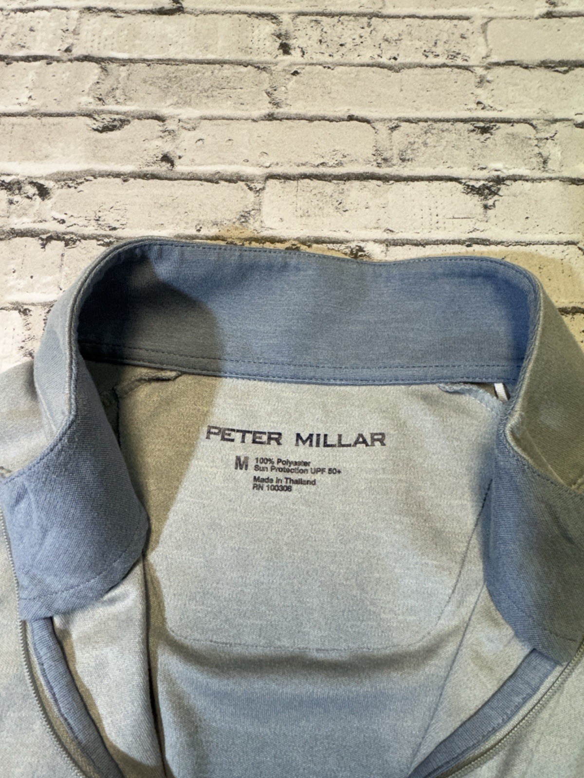 Peter Millar men M Medium gray solid base layer 1… - image 2