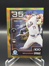 2025 Bowman Scouts Top 100 Chrome Brandon Sproat #BTP-35 Gold Refractor /50