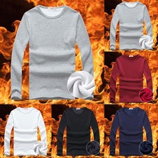 Oben Thermounterwäsche Rundhalsausschnitt Plus Samt Gepolstert Polyester