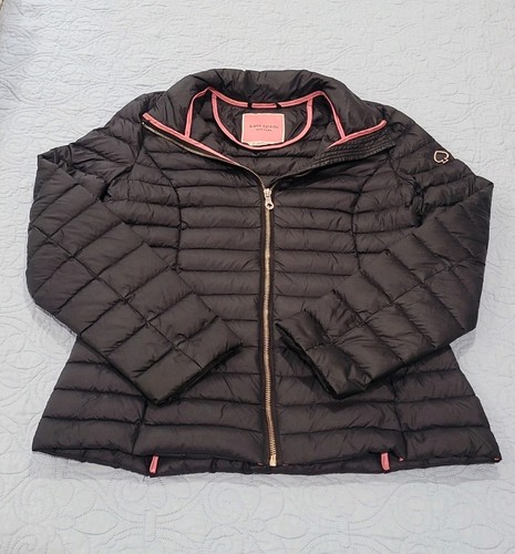 Kate Spade New York Womens Black Down Filled Packable Puffer Jacket Size XS