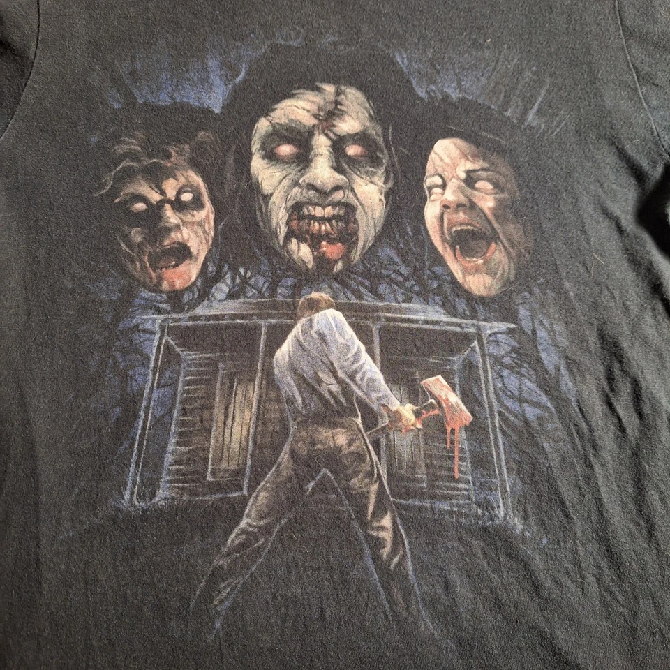 Evil Dead Fright тряпки версия ужасов футболка размер маленький короткий рукав хлопок - Изображение 2 из 4
