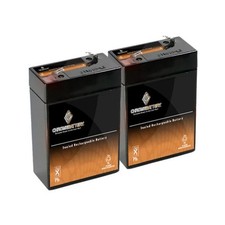 6V 4.5AH SLA Battery replaces cp0660 gp645 lcr6v4p hk-3fm4.5 - 2PK Bundle