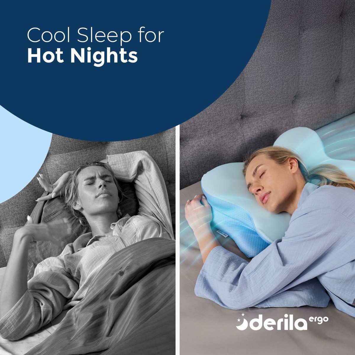 Derila Ergo Pillowcase - Cervical Neck Pillow Memory Foam Pillow