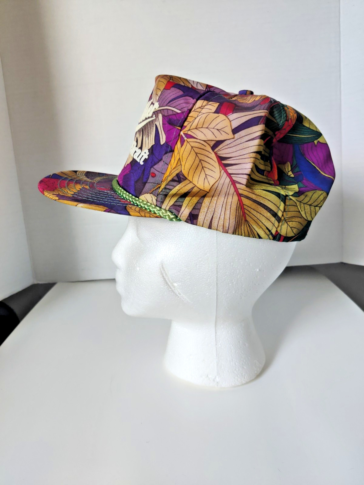 NOS ~ 1990S MILLER GENUINE DRAFT (SAN SUN) TROPICAL/HAWAIIN SNAPBACK TRUCKER HAT