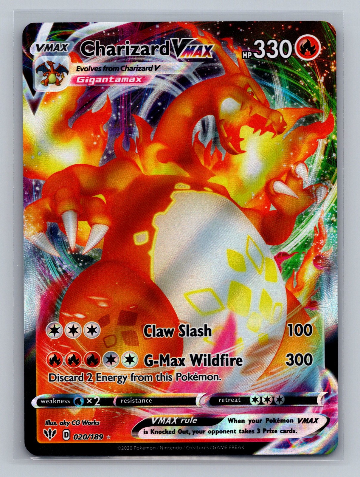 Charizard VMAX Ultra Rare SWSH03: Darkness Ablaze 020/189 NM
