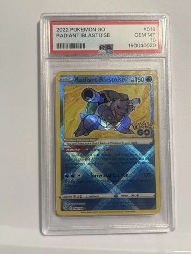 radiant blastoise pokemon go card price Charizard Venusaur set Mint japanmaster proof acrylic case and featuring a striking image of the captivating character 2022 Pokemon Go Japanese 018