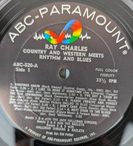 RAY CHARLES - Country And Western Meets Rhythm And Blues 1965 - ABC 520 MONO - Picture 4 of 6