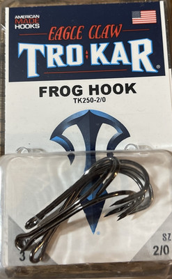 Eagle Claw Trokar Frog Hook Size 2/0-1pk 3pcs-Brand New-SHIPS N 24 HOURS