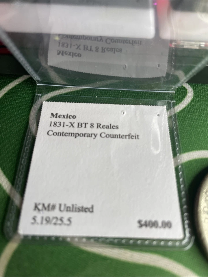 1831 8 Reales Coin, Contemporary Forgery - Image 3 of 3