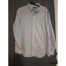 Chaps Classic Fit Twill Striped Button Down, Men's Size 17.5 34/35 Shirt