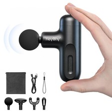 Super Mini Massage Gun Deep Tissue, Handheld Muscle Massager with 4 Heads, Pe...