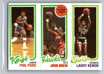Phil Ford / John Drew / Larry Kenon TL 1980-81 Topps 19 / 127 / 209