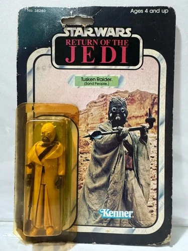 Vintage 1983 Kenner Star Wars Tusken Raider Hollow Cheeks ROTJ 65 Back Carded HK