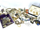 Estate Vintage Costume Jewelry Lot Watch Bracelets Pins Cufflinks Necklaces