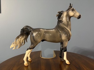 2013 Breyerfest Special Run Model Ryman - GLOSSY Dapple Grey American Saddlebred