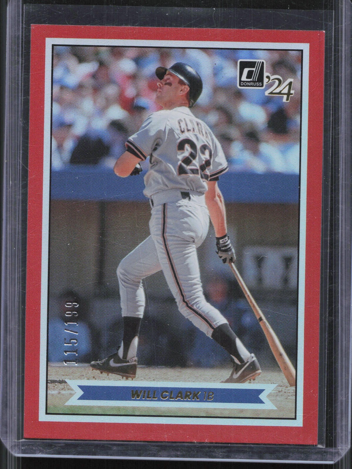 2024 Panini Donruss Will Clark #4 1984 Retro Action All Stars Red Foil /199
