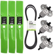 54 Inch Deck Spindle Blade Belt Kit for John Deere D170 G110 190C LA150 LA175