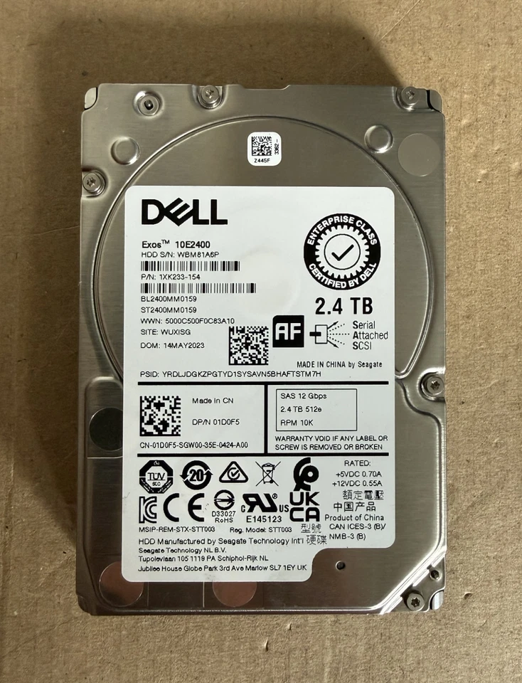 Dell Seagate Exos 10E2400 2.4TB SAS HDD (ST2400MM0159 / 01D0F5) - Image 3 of 4