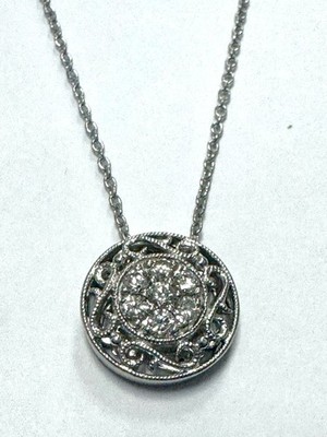 Gabriel & Co Sterling Silber mediterran Diamant filigran Anhänger Halskette